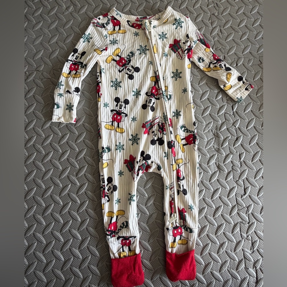 Posh Peanut Mickey Mouse Footie - Red, Black, White